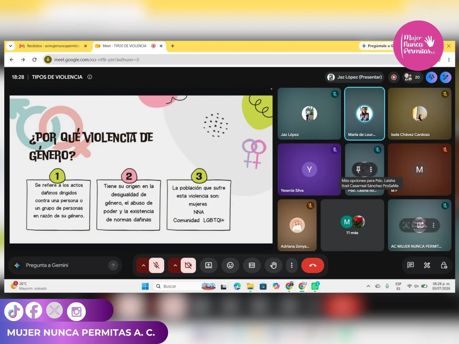 Videoconferencia “Tipos de Violencia”